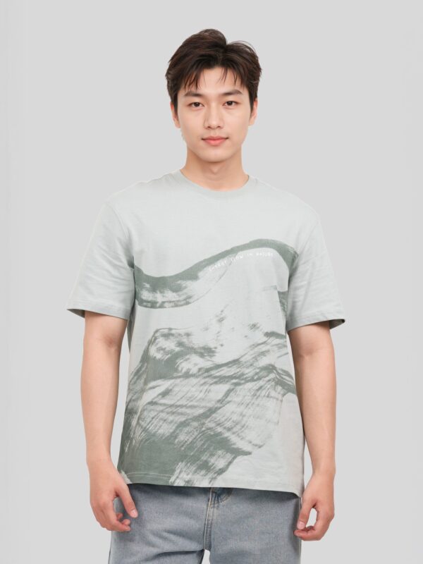 Men's T-shirt Graphic Tram Waves Art